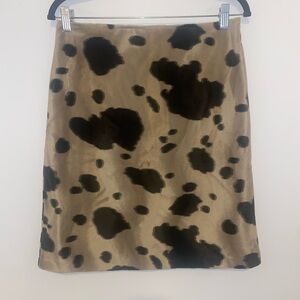 United Colors Of Benetton Brown/Ivory
Pony Faux Fur Pencil Skirt, sz 44/US 10